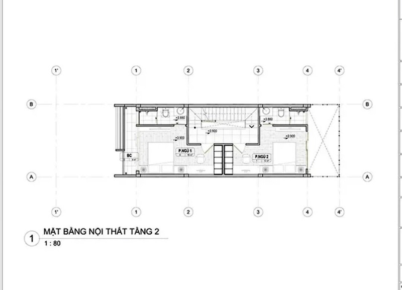 Bản vẽ công năng tầng 2