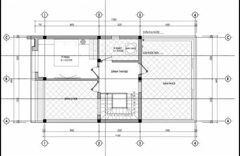 Bản vẽ công năng tầng 2