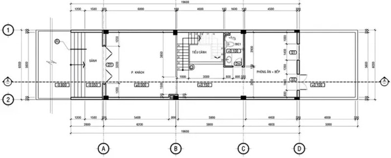 Bản vẽ công năng tầng 1