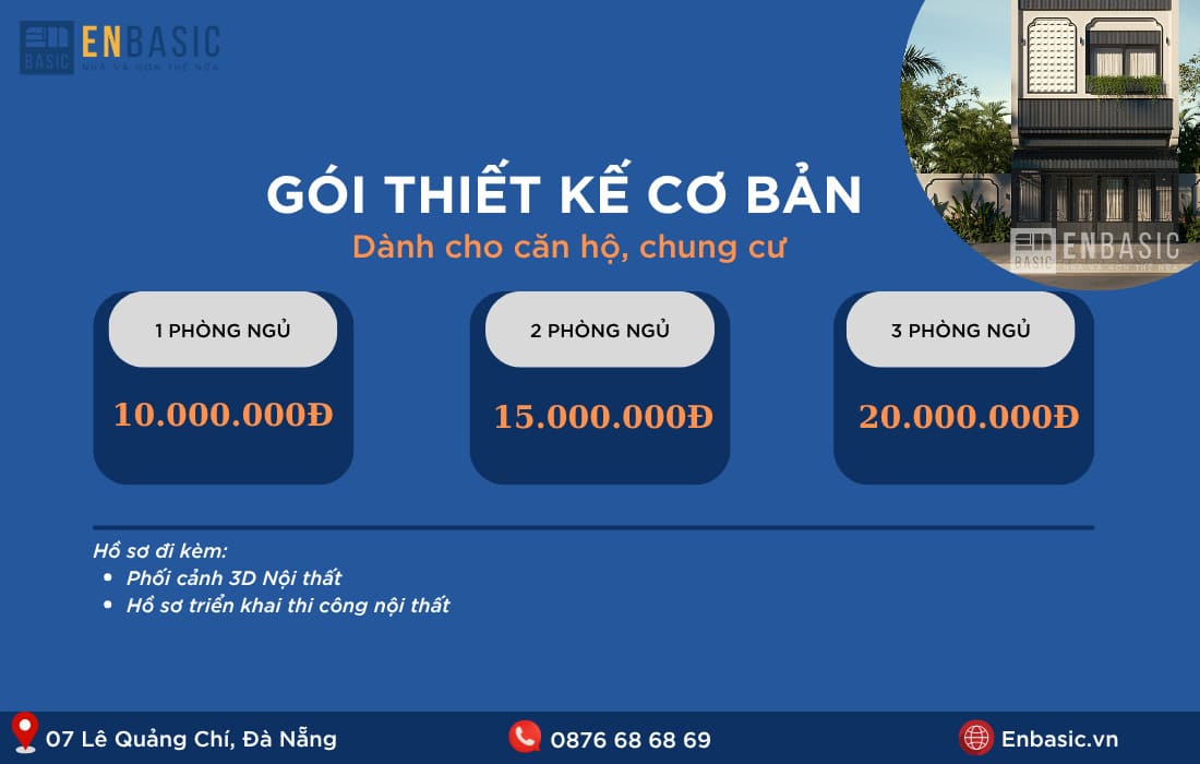 giá thiết kế nội thất căn hộ