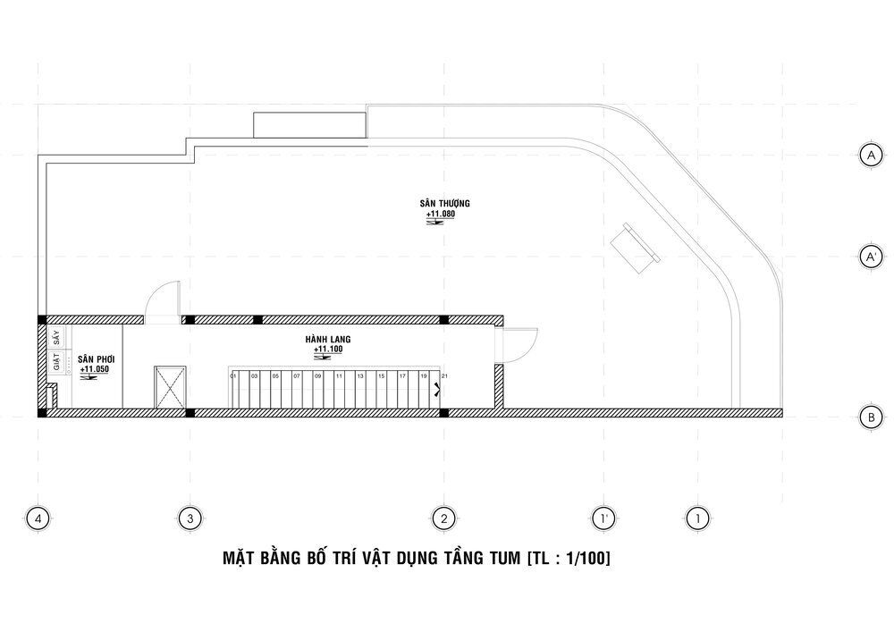 thiết kế nhà phố 2 mặt tiền 6x20m sang trọng tại Đắk Lắk