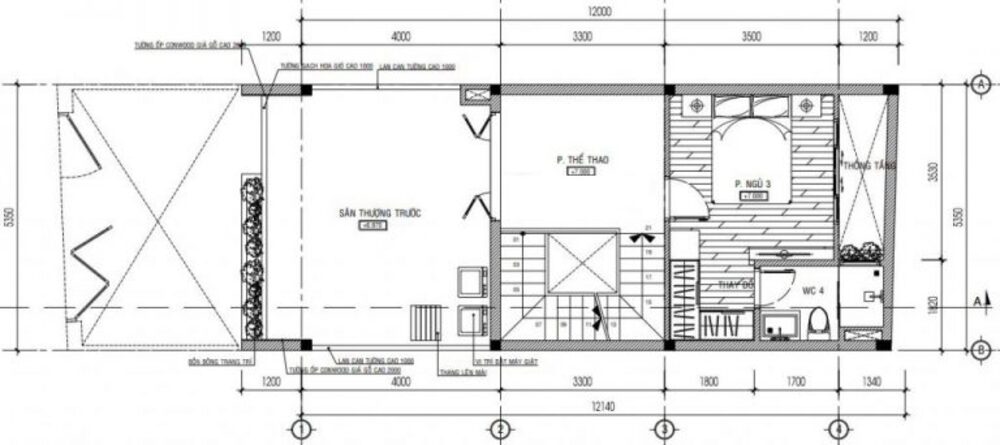 Nhà 3 tầng 5x17 tiện nghi với bố trí không gian thông minh