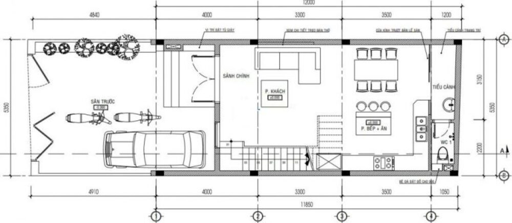 Nhà 3 tầng 5x17 tiện nghi với bố trí không gian thông minh