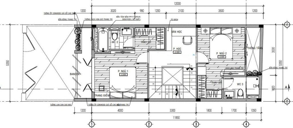 Nhà 3 tầng 5x17 tiện nghi với bố trí không gian thông minh