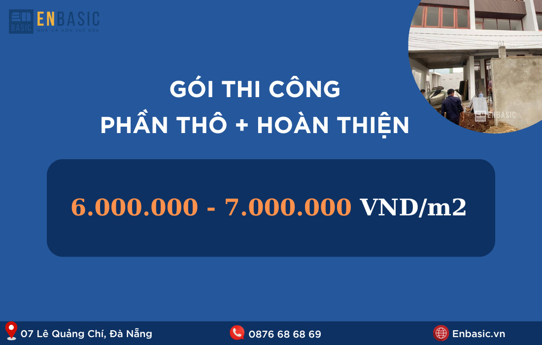 giá thi công phần thô và hoàn thiện