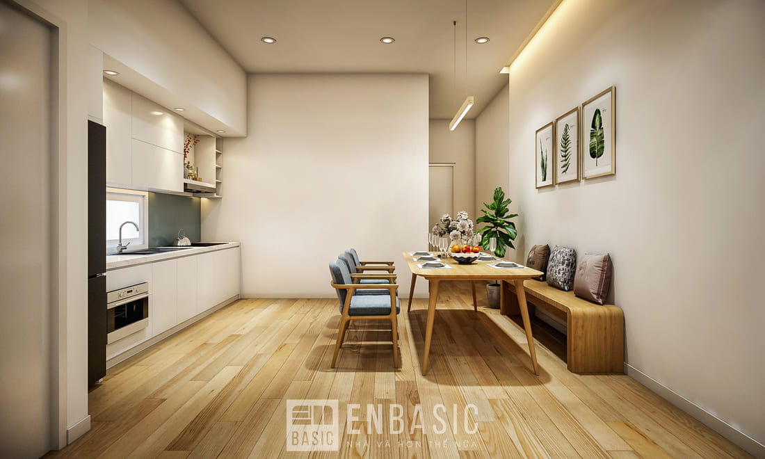 mẫu tủ bếp chữ l nhỏ đẹp