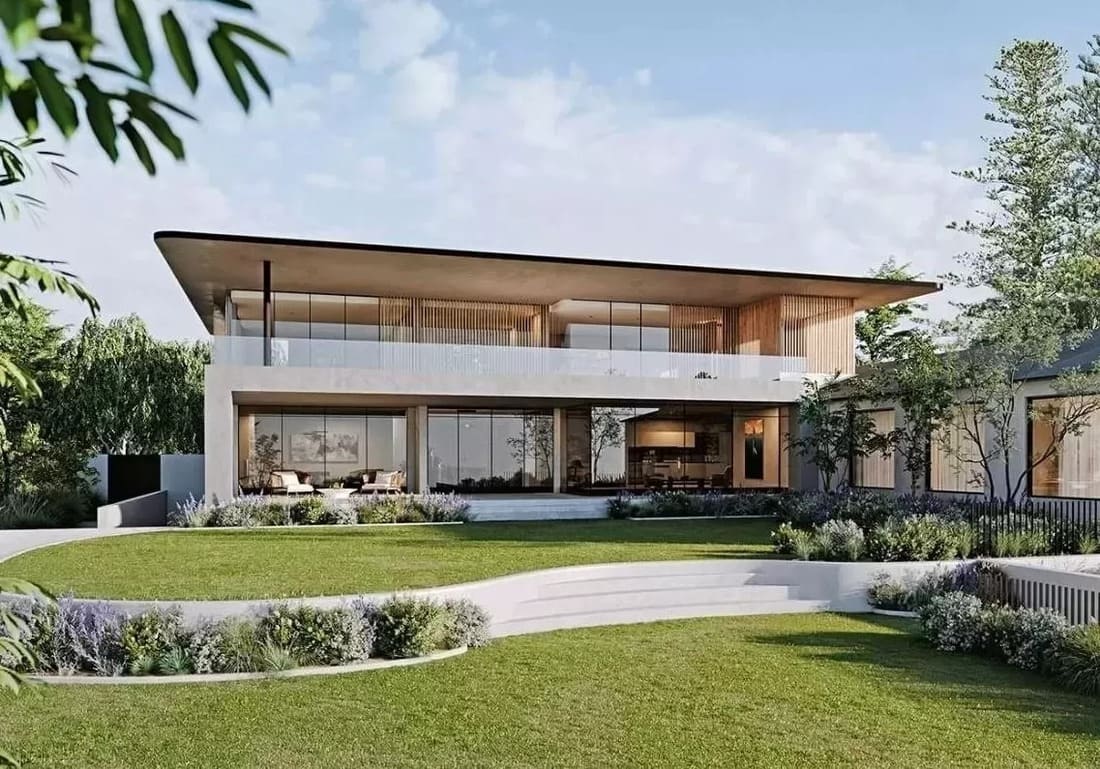 Mẫu nhà villa 2 tầng đẹp hiện đại, sang trọng