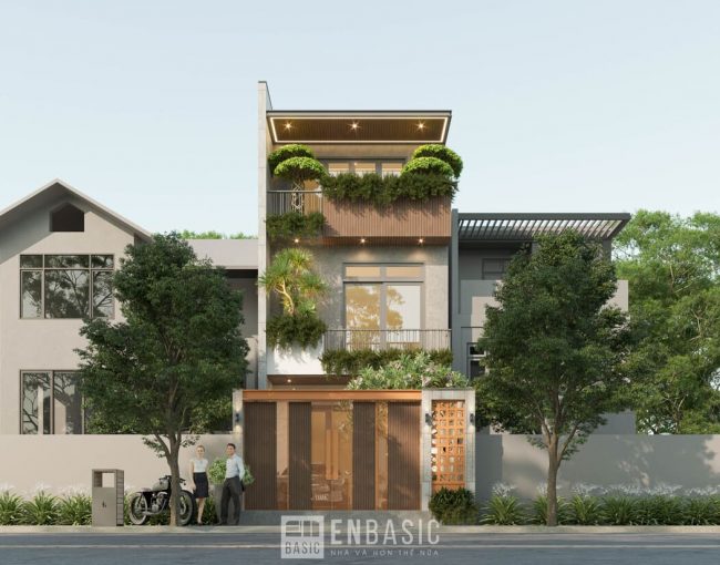 thiết kế nhà 5x15 có gara