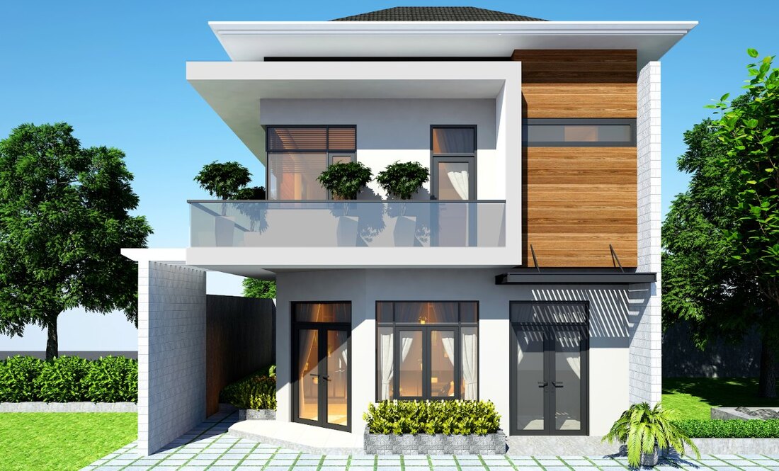 Mẫu thiết kế nhà hình vuông hiện đại, bố trí khoa học